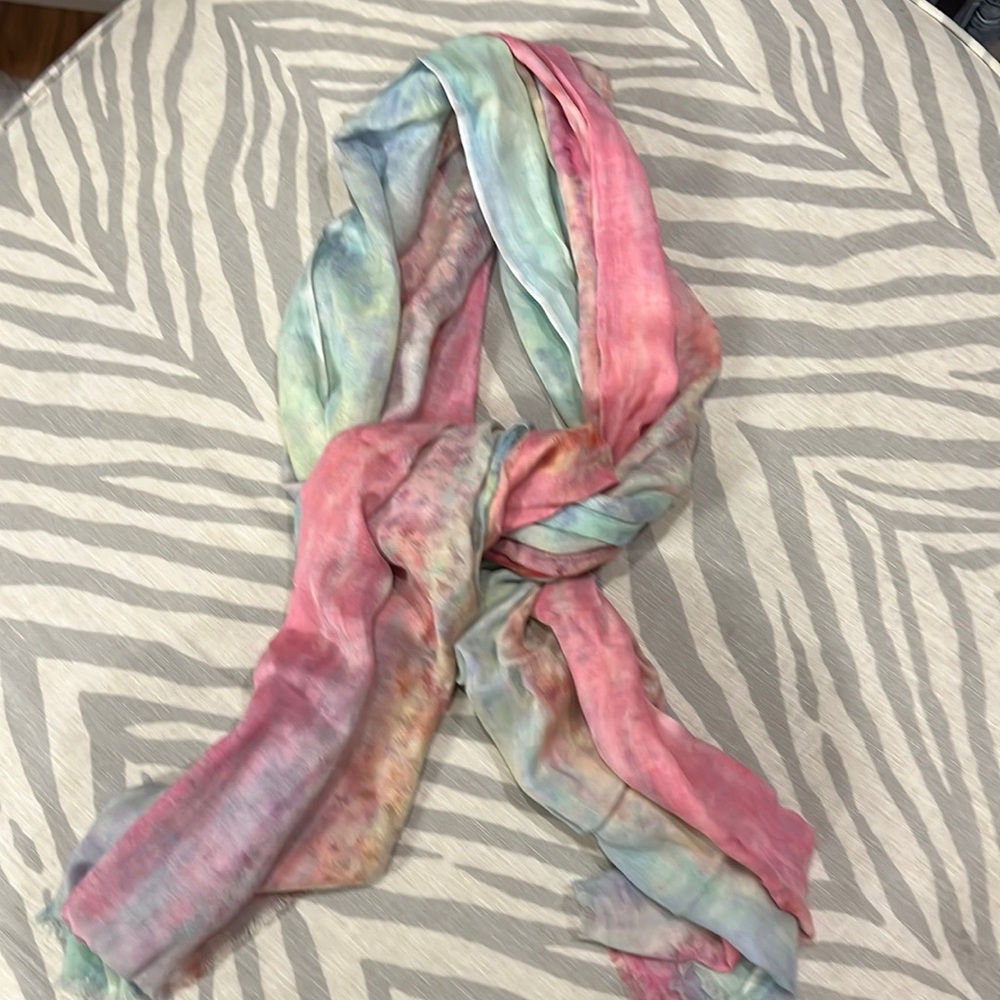 Rainbow colored scarf